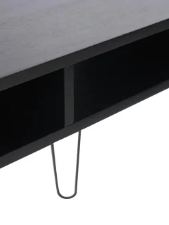 Scrivania In Legno Massiccio E Metallo Tova