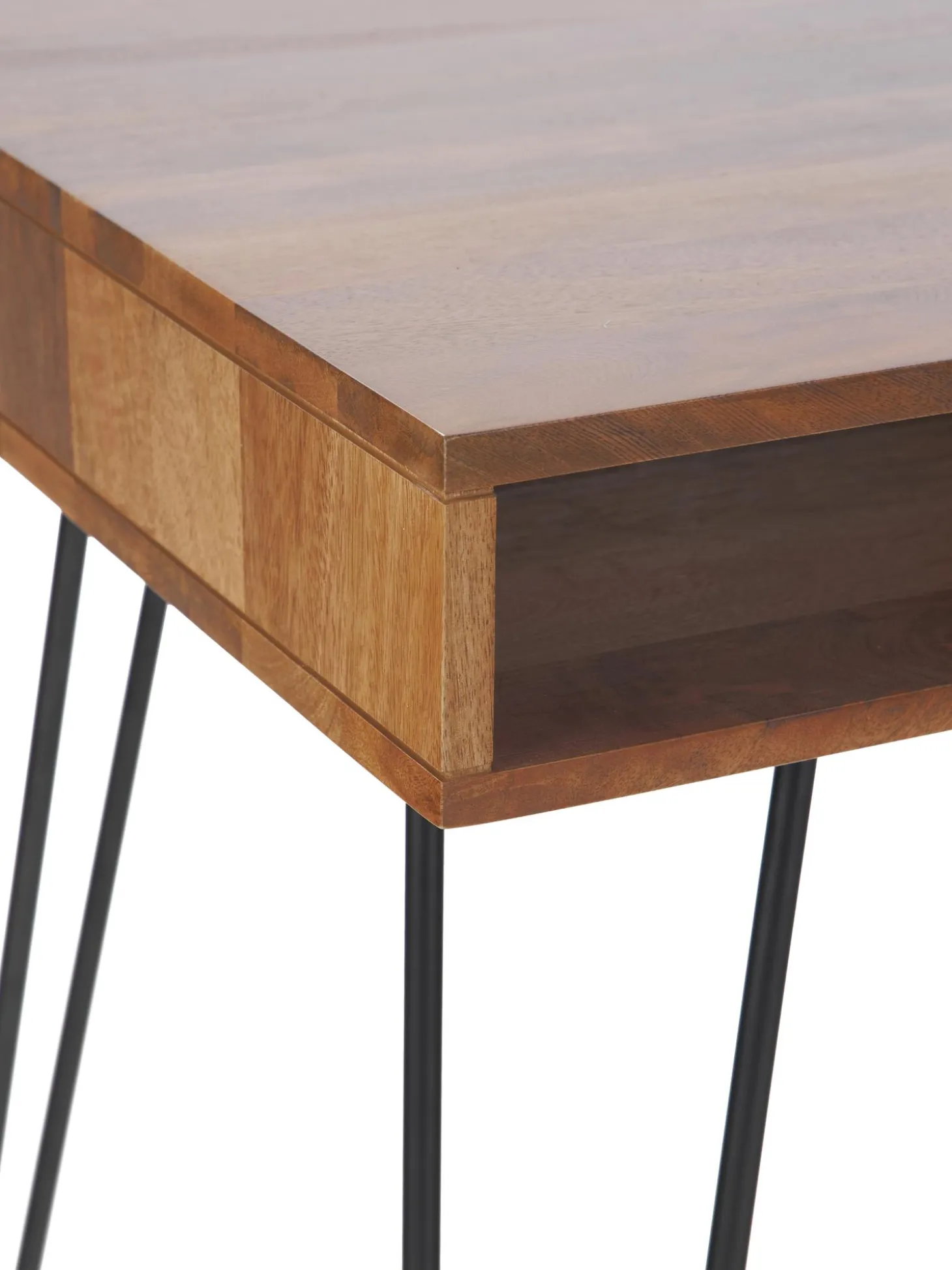 Scrivania In Legno Massiccio E Metallo Repa