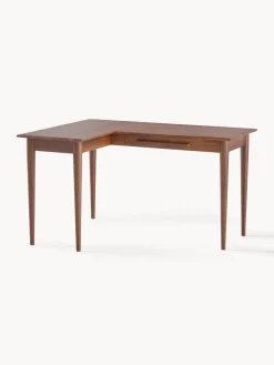 Scrivania Rettangolare In Legno Di Mango Con Cassetti Paul