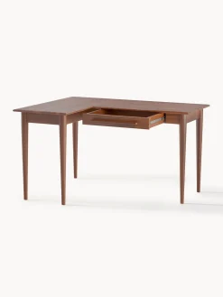 Scrivania Rettangolare In Legno Di Mango Con Cassetti Paul