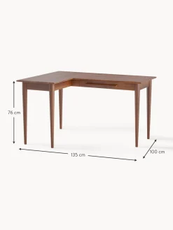 Scrivania Rettangolare In Legno Di Mango Con Cassetti Paul