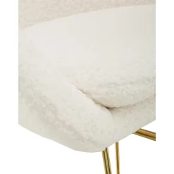 Sedia A Dondolo In Teddy Con Gambe In Metallo Wing