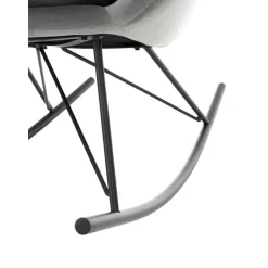 Sedia A Dondolo In Velluto Con Gambe In Metallo Wing