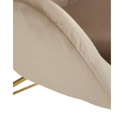 Sedia A Dondolo In Velluto Con Gambe In Metallo Wing