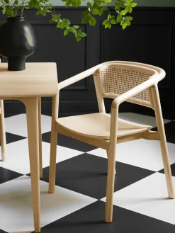 Sedia Con Braccioli Con Finitura Naturale E Intreccio Viennese Gali