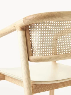 Sedia Con Braccioli Con Finitura Naturale E Intreccio Viennese Gali