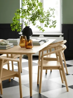 Sedia Con Braccioli Con Finitura Naturale E Intreccio Viennese Gali