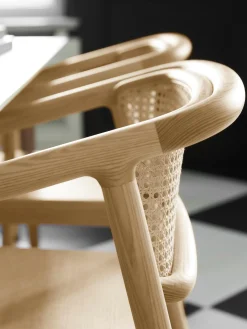 Sedia Con Braccioli Con Finitura Naturale E Intreccio Viennese Gali