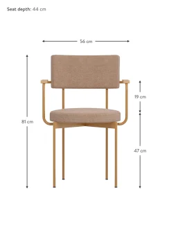Sedia Con Braccioli Con Struttura In Metallo Sedia