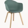 Sedia Con Braccioli E Gambe In Legno Claire