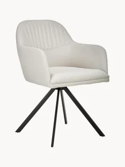 Sedia Con Braccioli Girevole Imbottita Lola