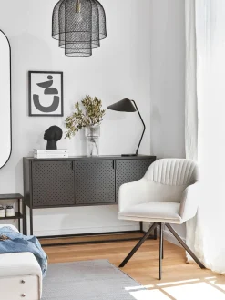 Sedia Con Braccioli Girevole Imbottita Lola