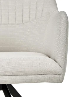 Sedia Con Braccioli Girevole Imbottita Lola