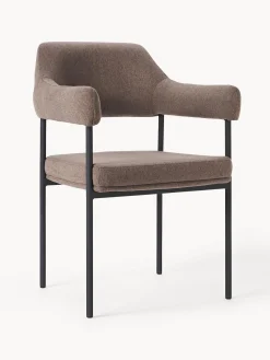 Sedia Con Braccioli Imbottita Zoe