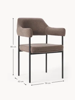 Sedia Con Braccioli Imbottita Zoe