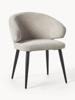 Sedia Con Braccioli In Boucle Celia