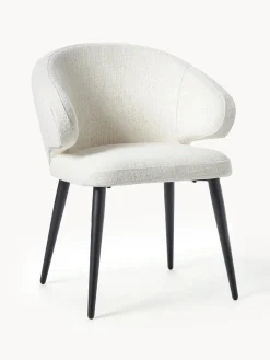 Sedia Con Braccioli In Boucle Celia