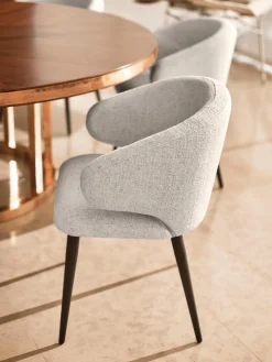 Sedia Con Braccioli In Boucle Celia