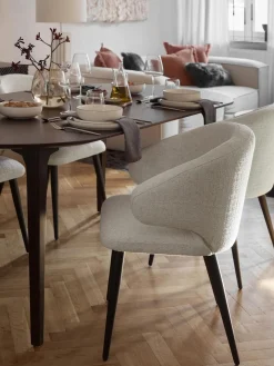 Sedia Con Braccioli In Boucle Celia