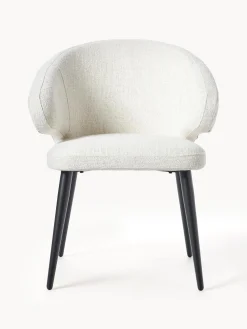 Sedia Con Braccioli In Boucle Celia