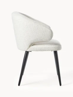 Sedia Con Braccioli In Boucle Celia