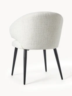 Sedia Con Braccioli In Boucle Celia