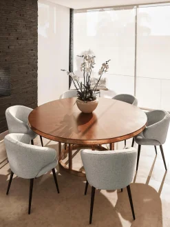 Sedia Con Braccioli In Boucle Celia