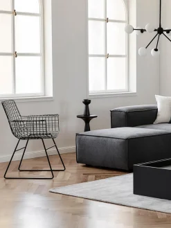 Sedia Con Braccioli In Metallo Wire