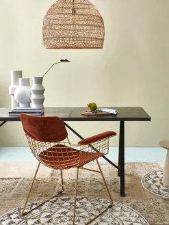 Sedia Con Braccioli In Metallo Wire