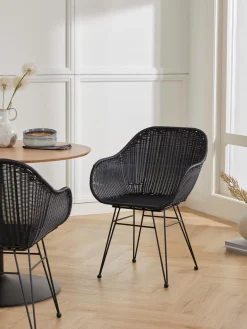 Sedia Con Braccioli In Polirattan Costa 2 Pz