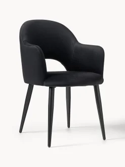 Sedia Con Braccioli In Velluto Rachel