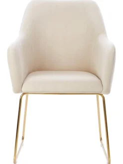 Sedia Con Braccioli In Velluto Isla