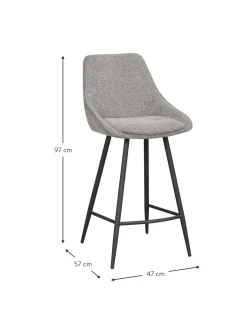 Sedia Da Bar Con Gambe In Metallo Sierra