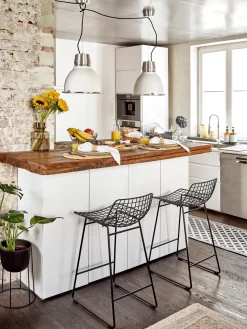 Sedia Da Bar In Metallo Wire