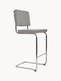 Sedia Da Bar In Velluto A Coste Kink