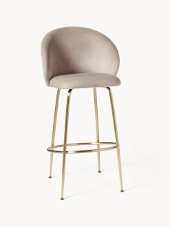 Sedia Da Bar In Velluto Luisa
