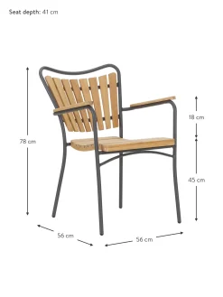 Sedia Da Giardino In Legno Con Braccioli Hard & Ellen