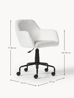 Sedia Da Scrivania In Boucle Lucie