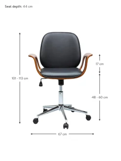 Sedia Da Scrivania In Similpelle Patron, Regolabile In Altezza