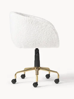 Sedia Da Scrivania In Teddy Emmie, Regolabile In Altezza