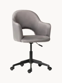 Sedia Da Scrivania In Velluto Rachel, Regolabile In Altezza