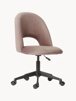 Sedia Da Scrivania In Velluto Rachel, Regolabile In Altezza