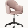 Sedia Da Scrivania In Velluto Rachel, Regolabile In Altezza