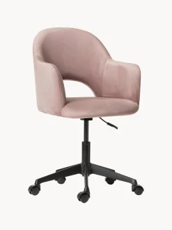 Sedia Da Scrivania In Velluto Rachel, Regolabile In Altezza