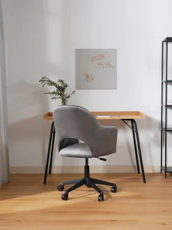 Sedia Da Scrivania In Velluto Rachel, Regolabile In Altezza