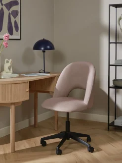 Sedia Da Scrivania In Velluto Rachel, Regolabile In Altezza