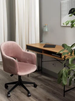 Sedia Da Scrivania In Velluto Rachel, Regolabile In Altezza