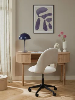 Sedia Da Scrivania In Velluto Rachel, Regolabile In Altezza