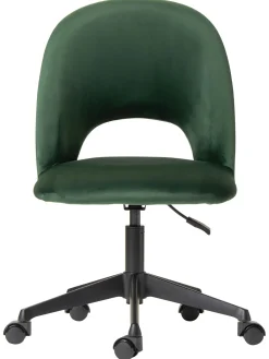 Sedia Da Scrivania In Velluto Rachel, Regolabile In Altezza