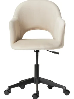 Sedia Da Scrivania In Velluto Rachel, Regolabile In Altezza